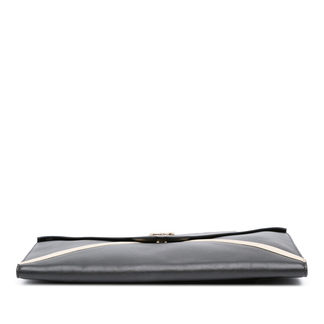 Chanel Cuir d’agneau Cocomail Envelope Pochette Noir