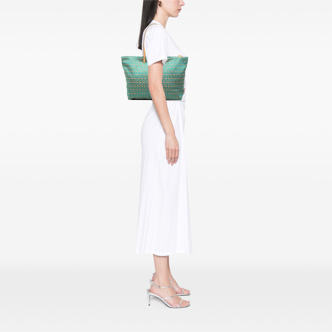 Fendi Zucchino Cabas Bleu
