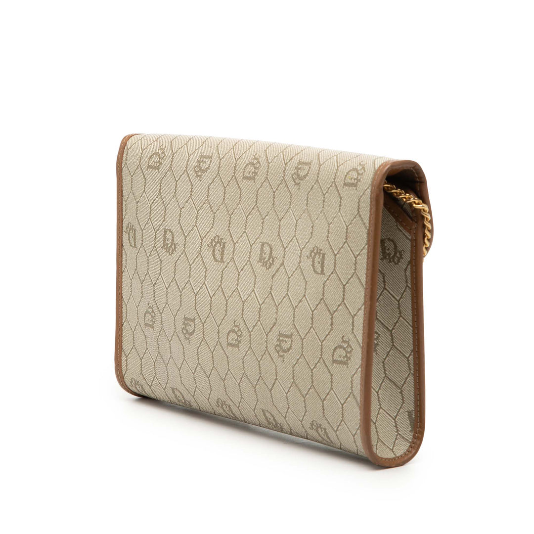 Dior Honeycomb Coated Toile Chain Sac porté croisé