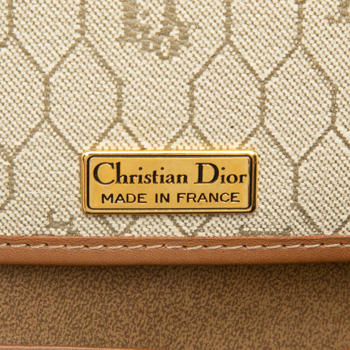 Dior Honeycomb Coated Toile Chain Sac porté croisé