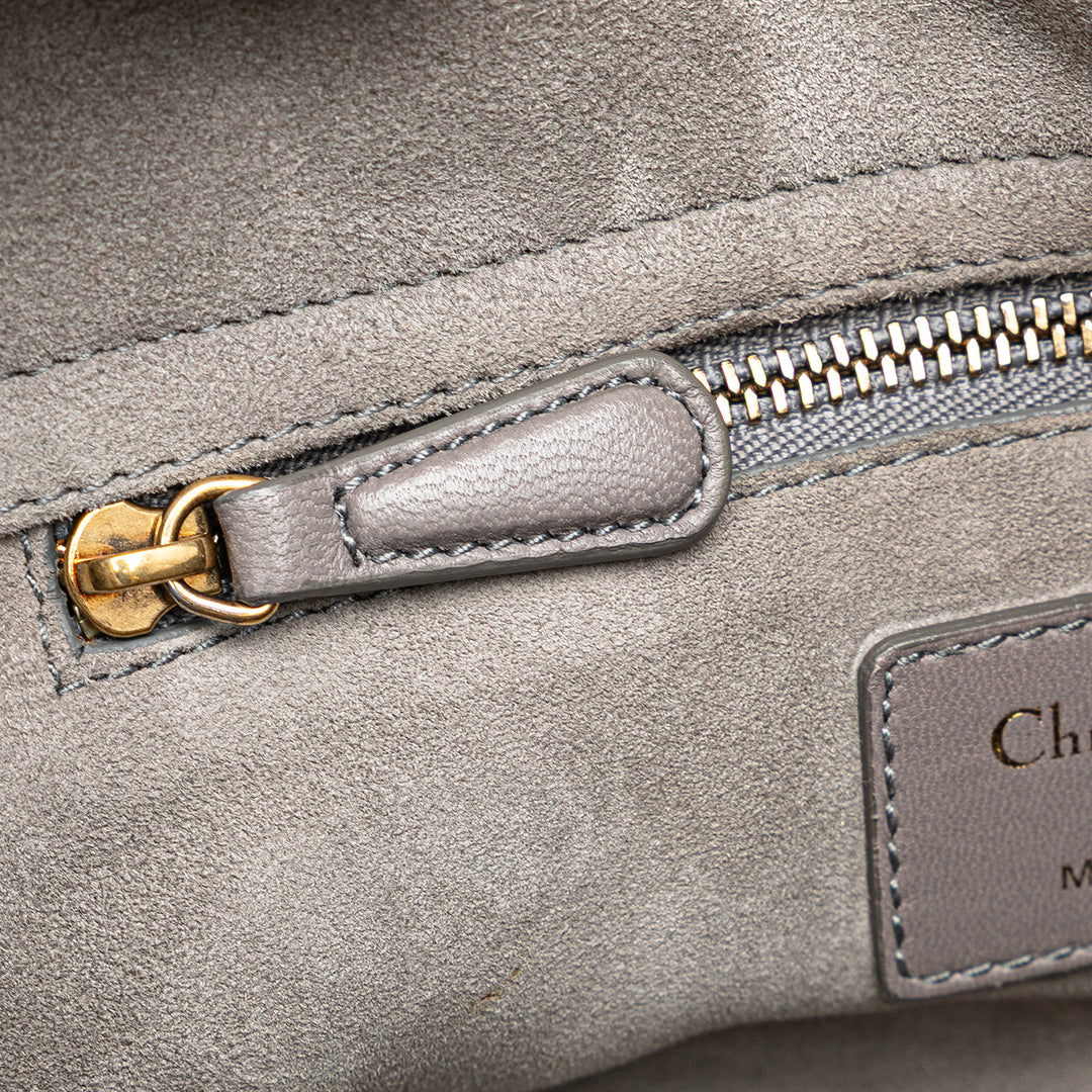 Dior Small Cuir d’agneau Cannage Studded Supple Lady Dior Gris – GABY PARIS Authentique