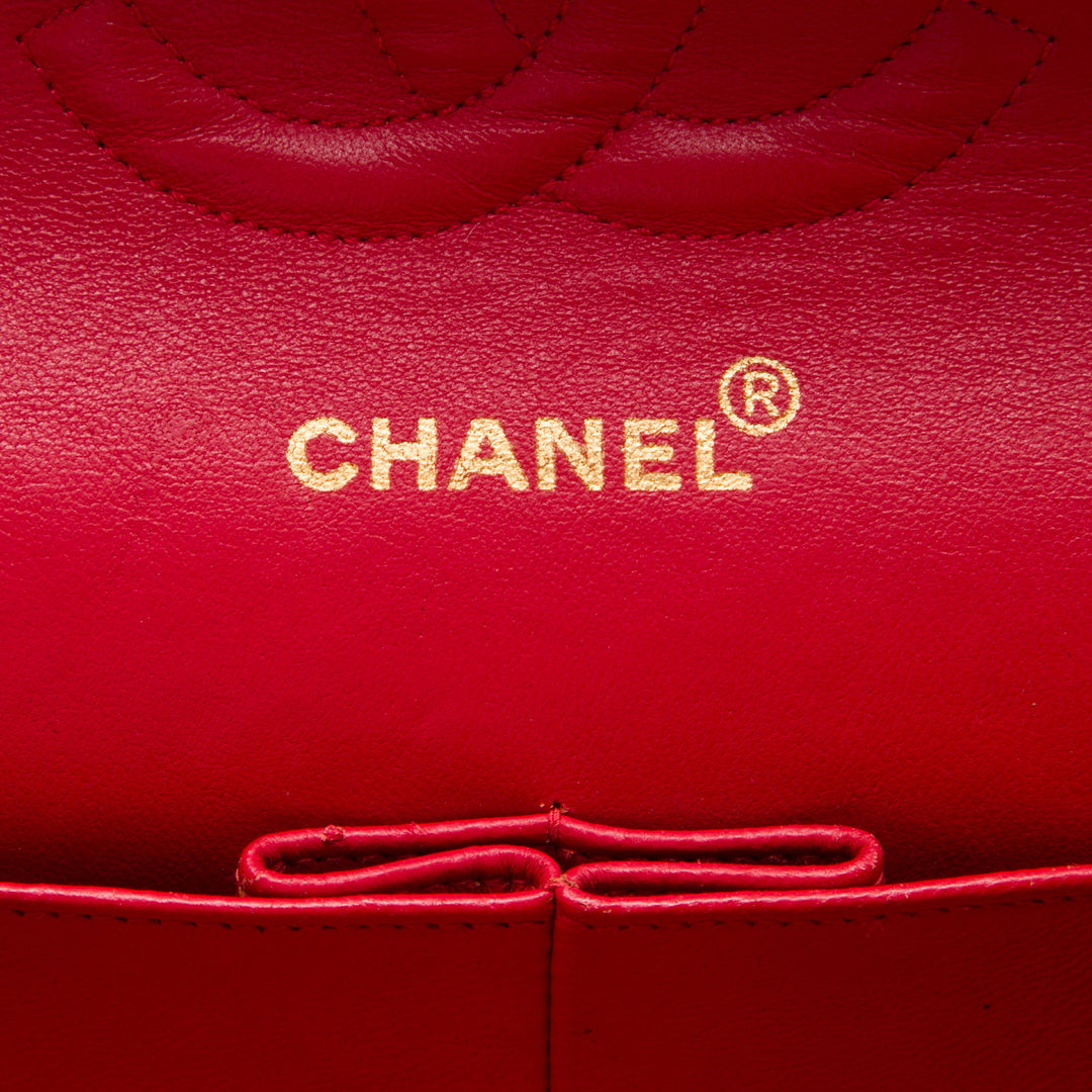 Chanel Medium Classic Chevron Cuir d’agneau Double rabat