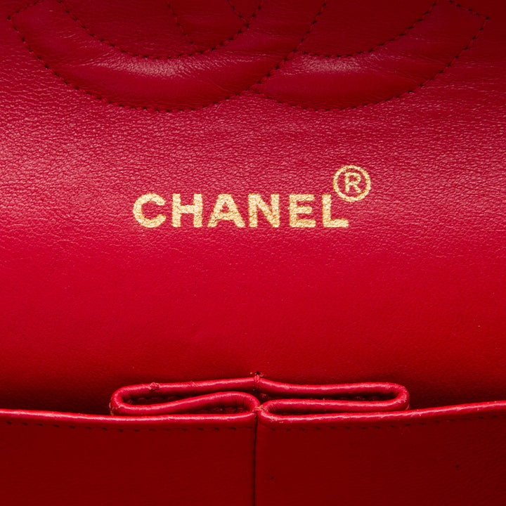 Chanel Medium Classic Chevron Cuir d’agneau Double rabat