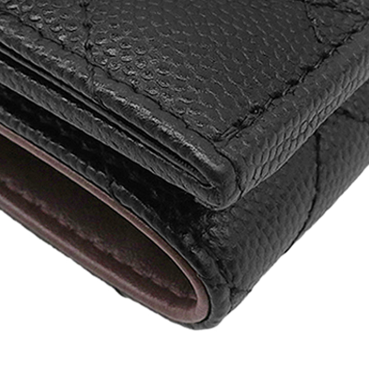 Chanel CC Matelassé Caviar à rabat Card Holder Portefeuille