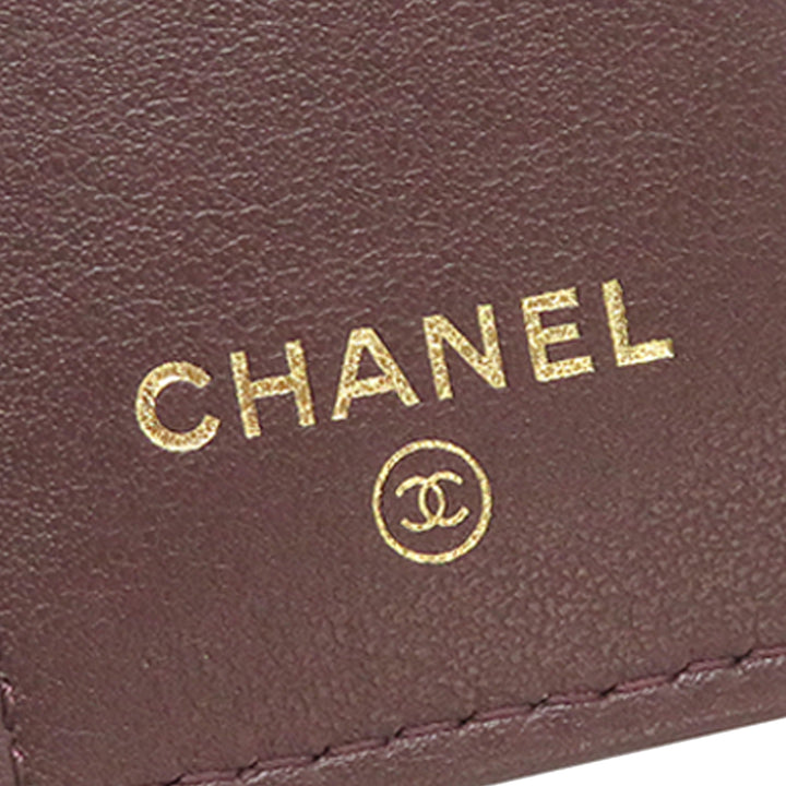 Chanel CC Matelassé Caviar à rabat Card Holder Portefeuille