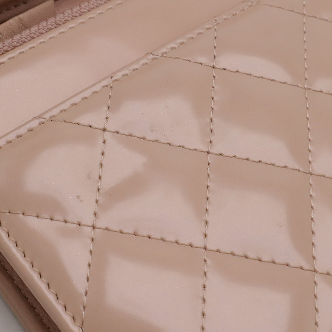 Chanel Matelassé Cuir verni Boy Wallet on Chain