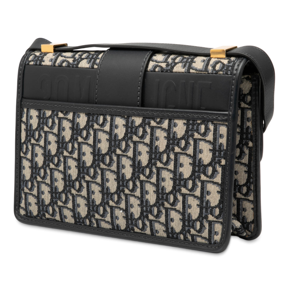 Dior Oblique Toile 30 Montaigne Flap Bleu – GABY PARIS Authentique