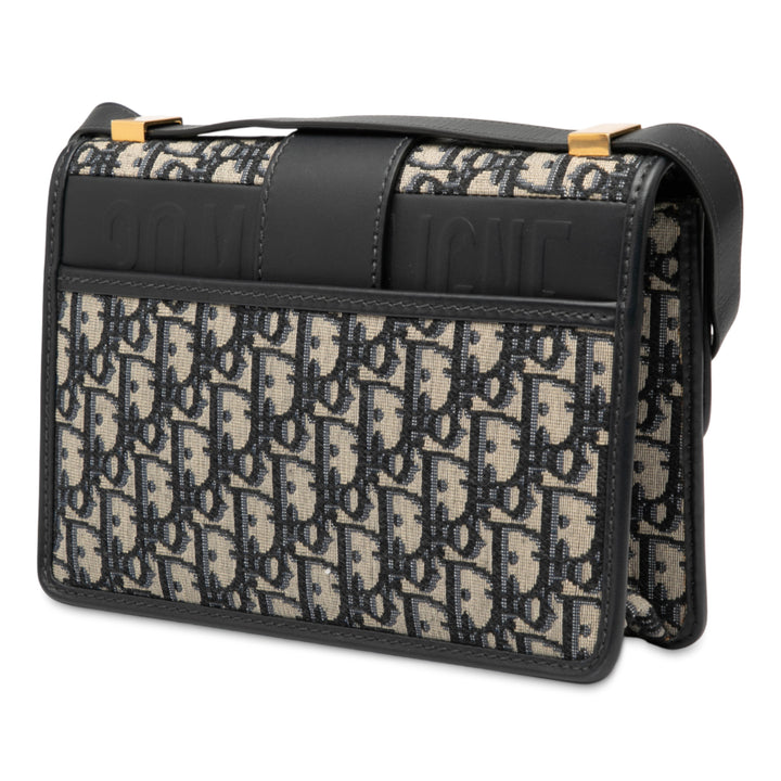 Dior Oblique Toile 30 Montaigne Flap Bleu – GABY PARIS Authentique