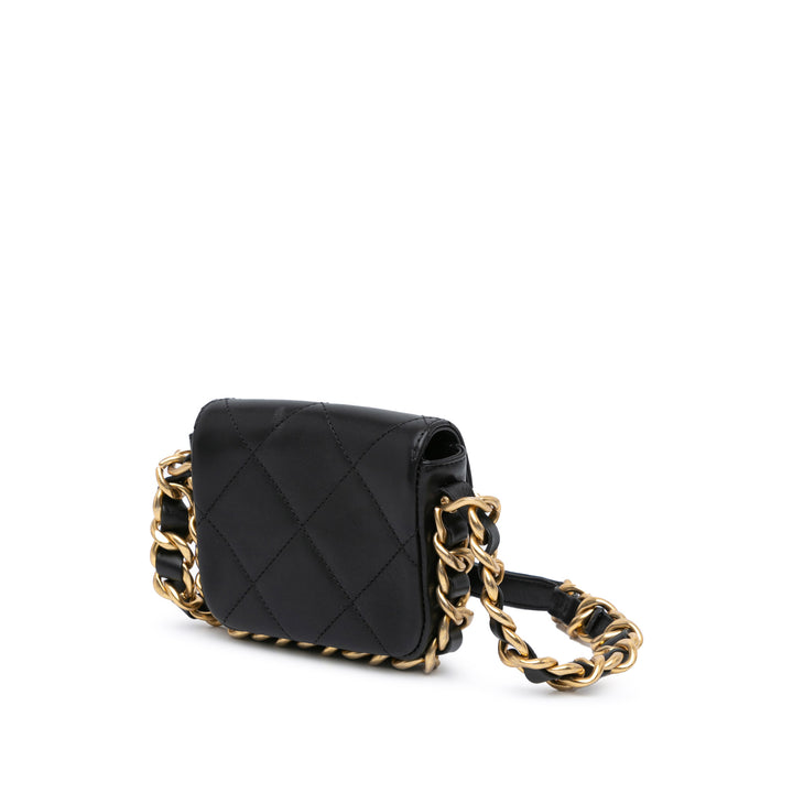 Chanel Matelassé Framing Chaîne à rabat Mini Cuir de veau