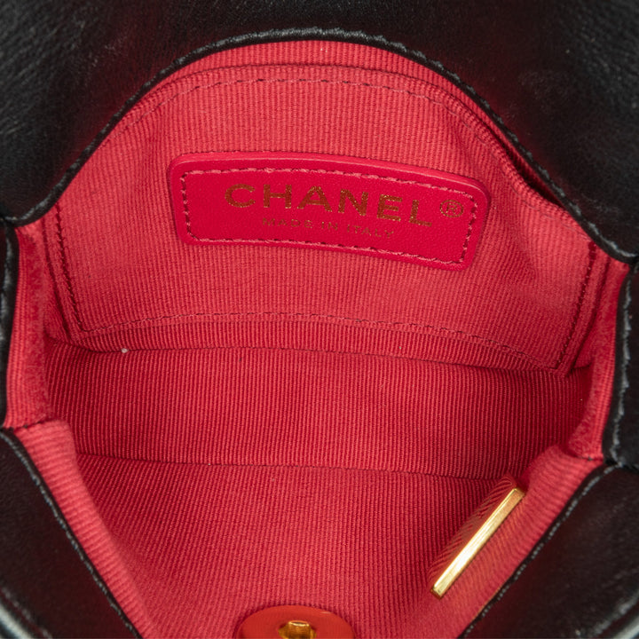 Chanel Matelassé Framing Chaîne à rabat Mini Cuir de veau