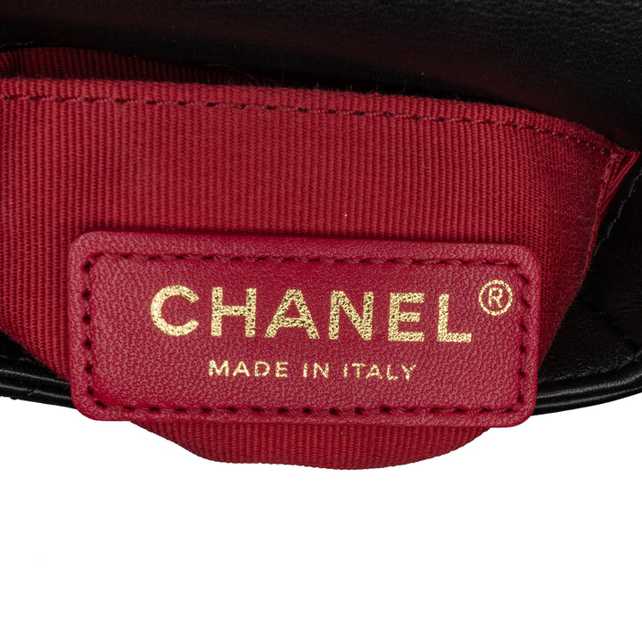 Chanel Matelassé Framing Chaîne à rabat Mini Cuir de veau