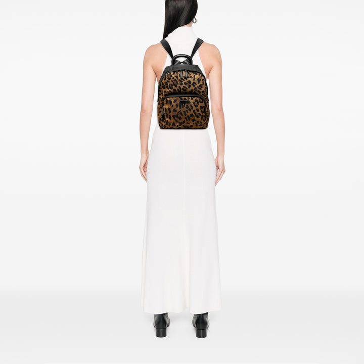 Prada Leopard Imprimé Sac à dos Tessuto Marron – vue 6 – GABY PARIS