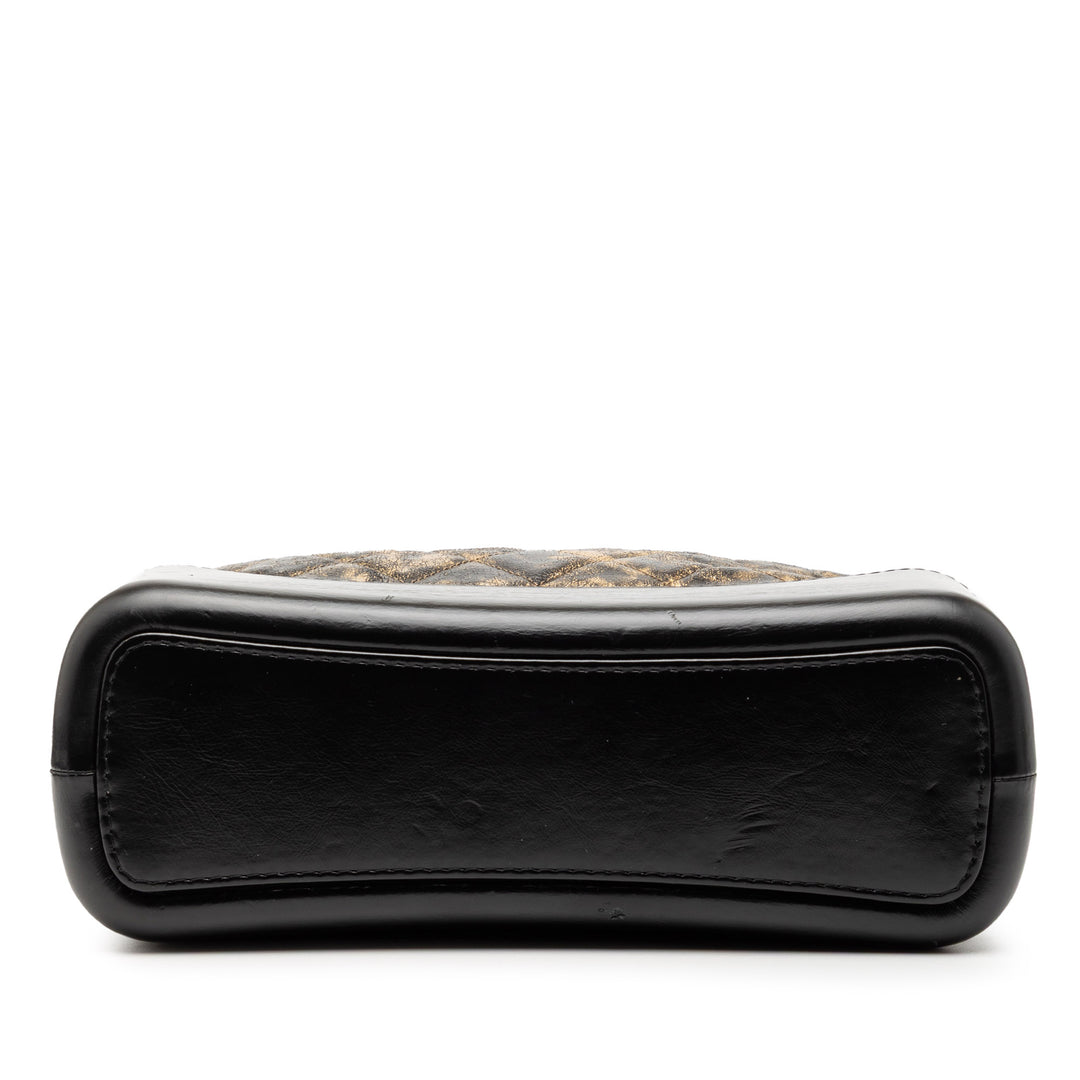 Chanel Medium Matelassé Metallic Crumpled Cuir de chèvre Gabrielle Hobo