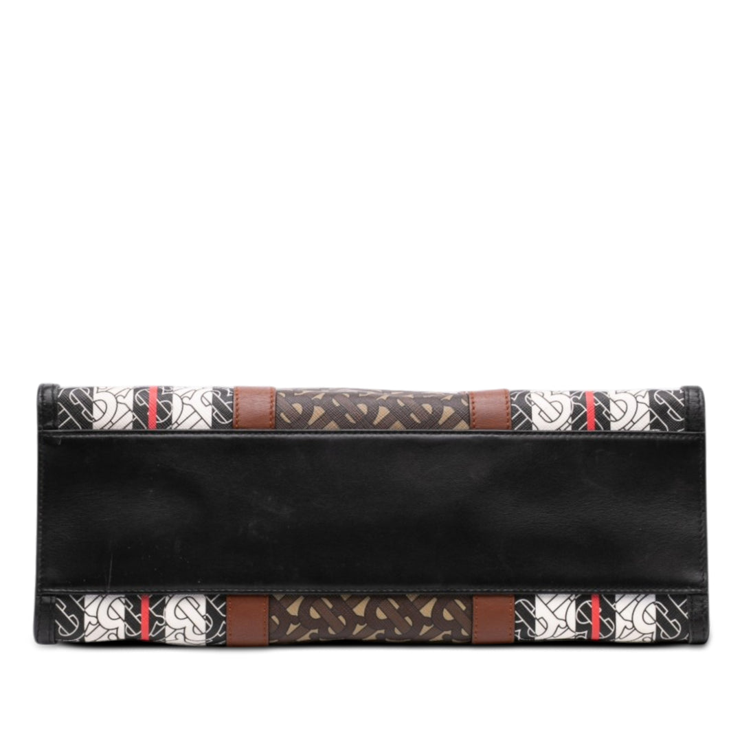 Burberry Cabas Book Tote TB E Stripe Monogram Marron – vue 3 – GABY PARIS