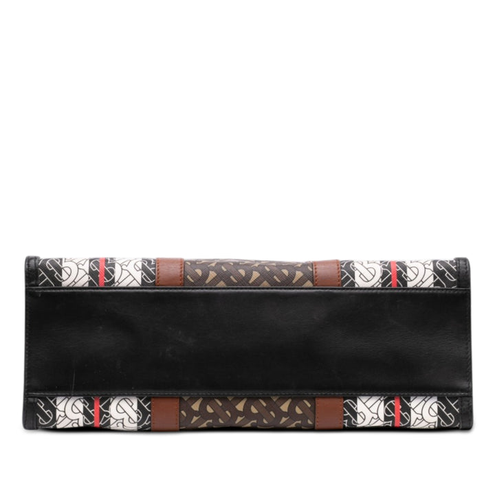 Burberry Cabas Book Tote TB E Stripe Monogram Marron – vue 3 – GABY PARIS