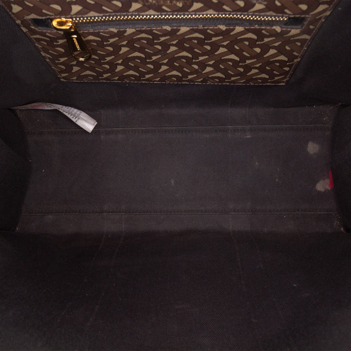 Burberry Cabas Book Tote TB E Stripe Monogram Marron – vue 4 – GABY PARIS