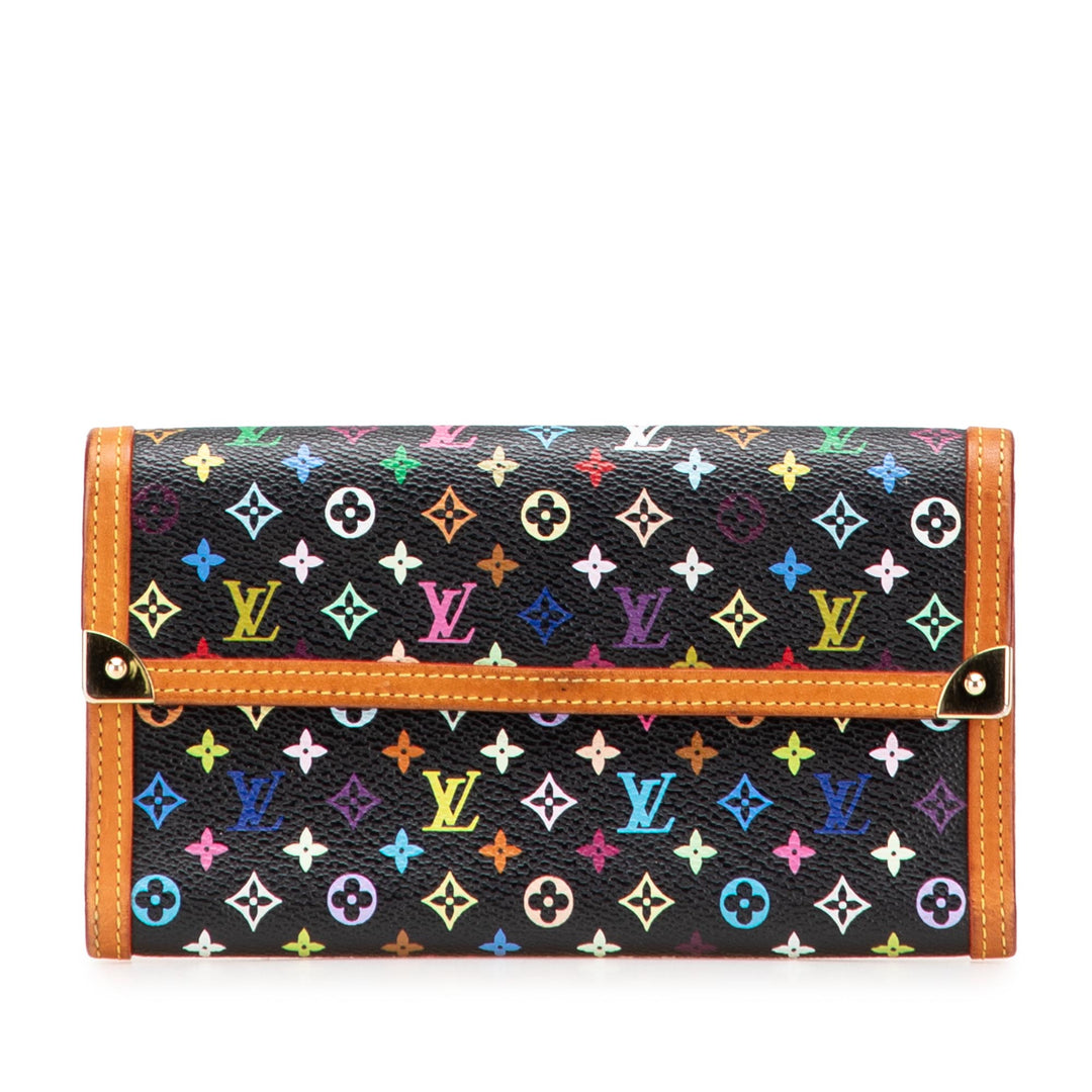 Monogram Multicolore Porte Tresor International Wallet Black - Gaby Paris