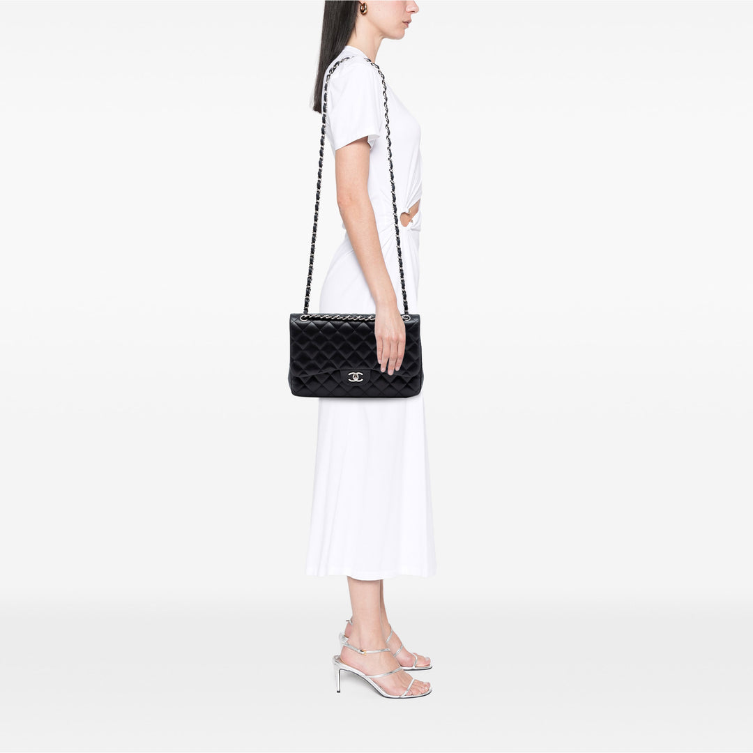 Chanel Jumbo Classic Cuir d’agneau Double rabat