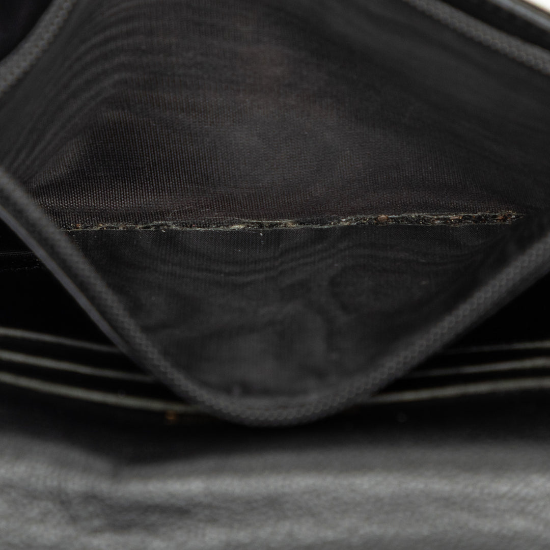 CC Étui passeport Cuir de veau Noir