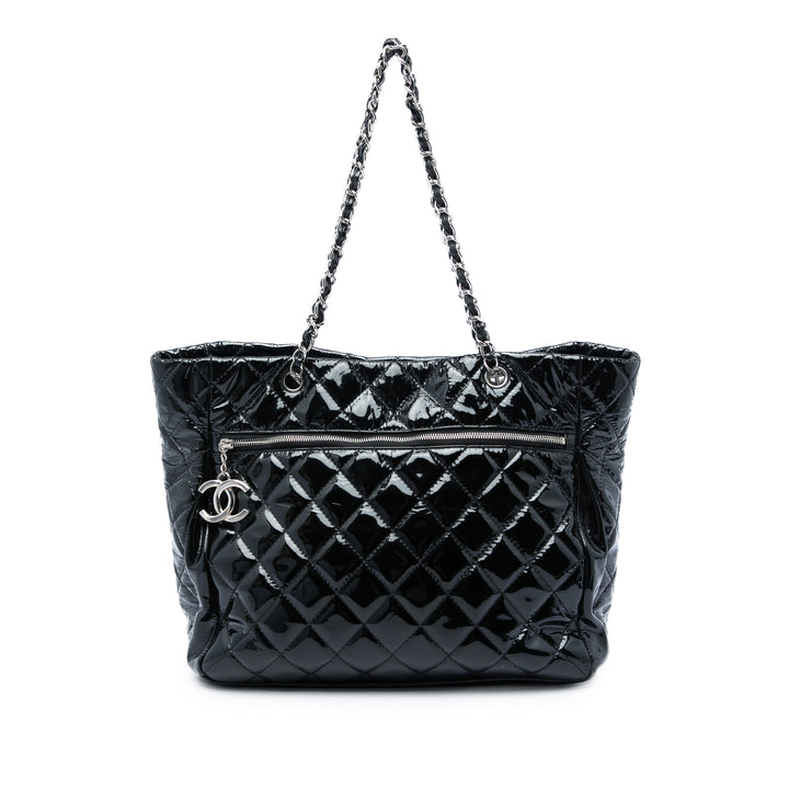 Chanel Matelassé Chic et Glitter Cabas Grand Noir – vue principale – GABY PARIS