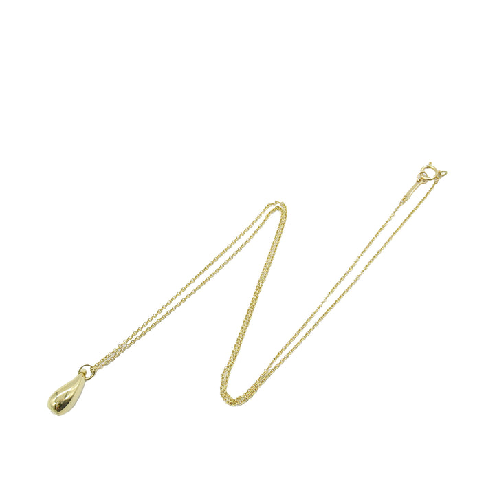 18K Yellow Gold Elsa Peretti Teardrop Pendant Necklace Gold - Gaby Paris