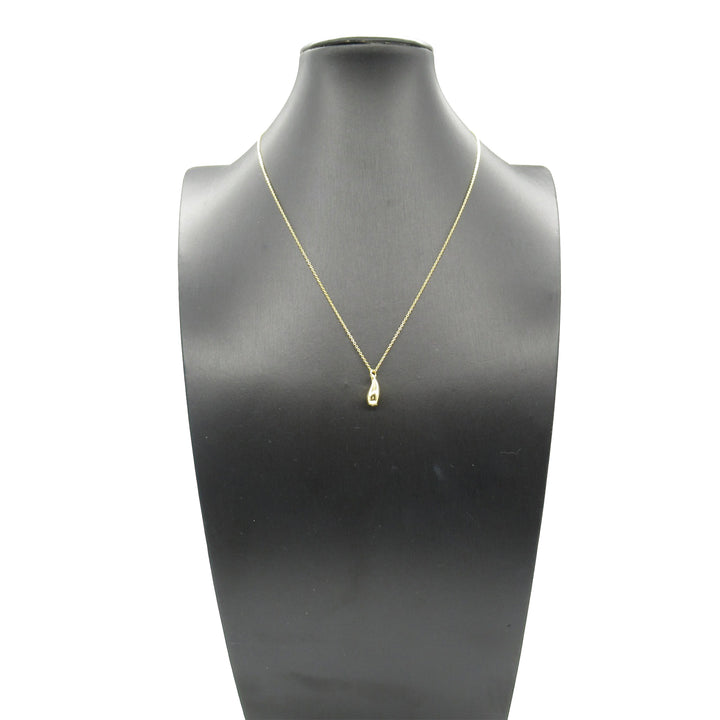 18K Yellow Gold Elsa Peretti Teardrop Pendant Necklace Gold - Gaby Paris