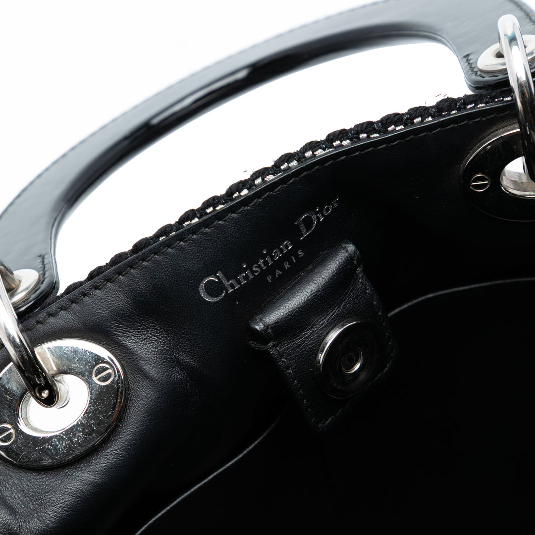 Dior Medium Cuir verni et Tweed Diorissimo Sac