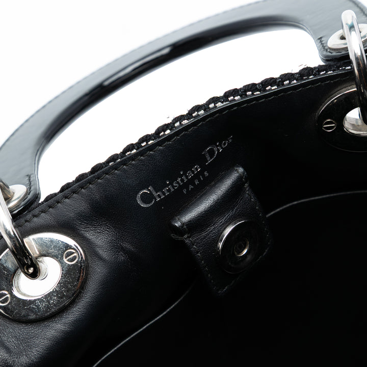 Dior Medium Cuir verni et Tweed Diorissimo Sac