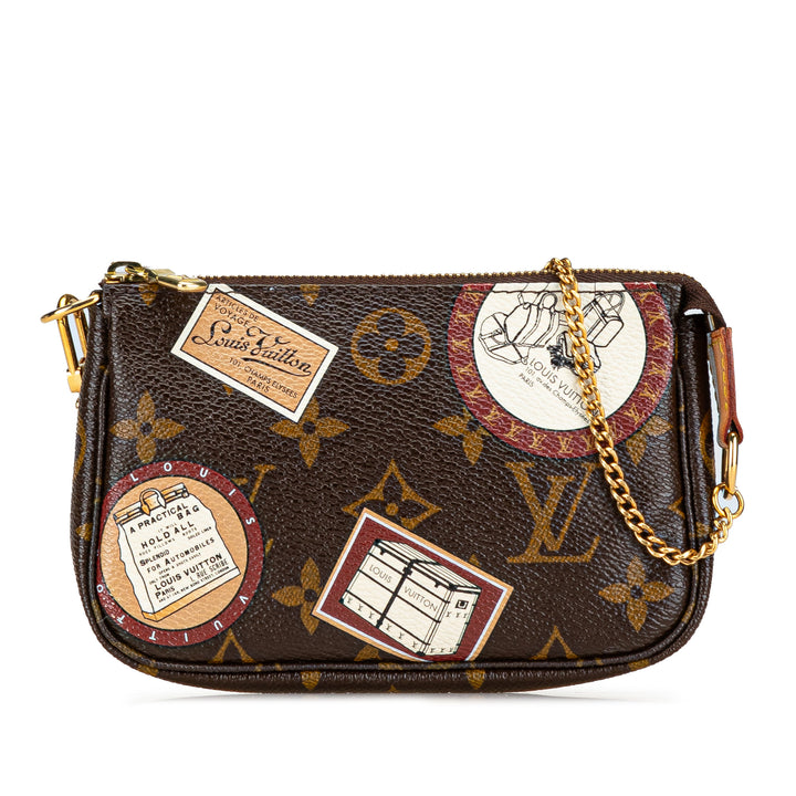 Monogram Patch Mini Pochette Accessoires Brown - Gaby Paris