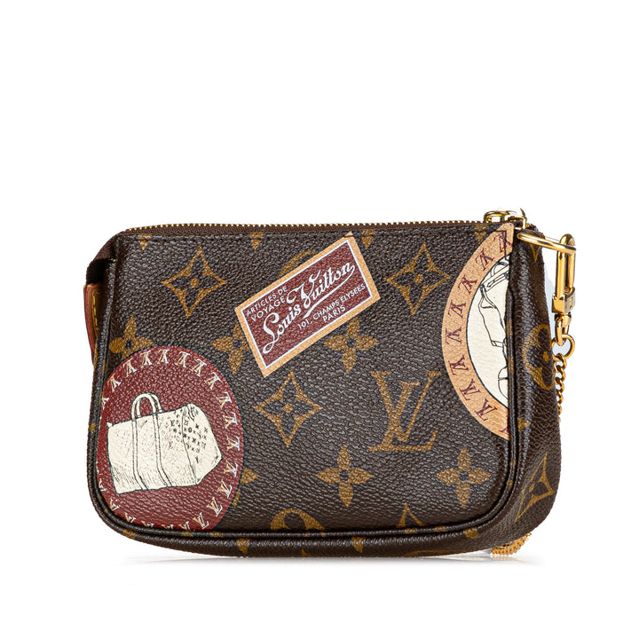 Monogram Patch Mini Pochette Accessoires Brown - Gaby Paris