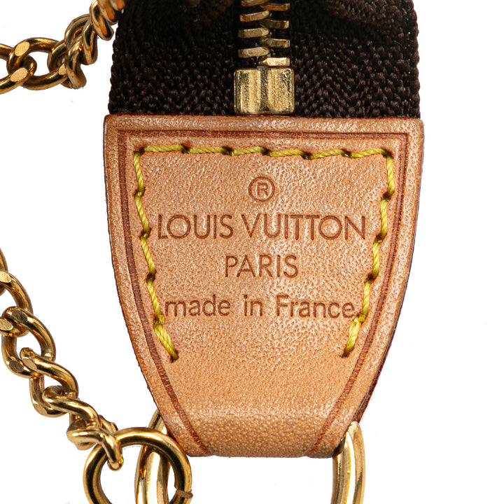 Monogram Patch Mini Pochette Accessoires Brown - Gaby Paris