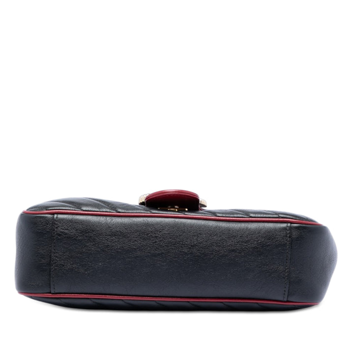 Gucci Medium GG Marmont Matelasse Diagonal Cuir Torchon Sac bandoulière