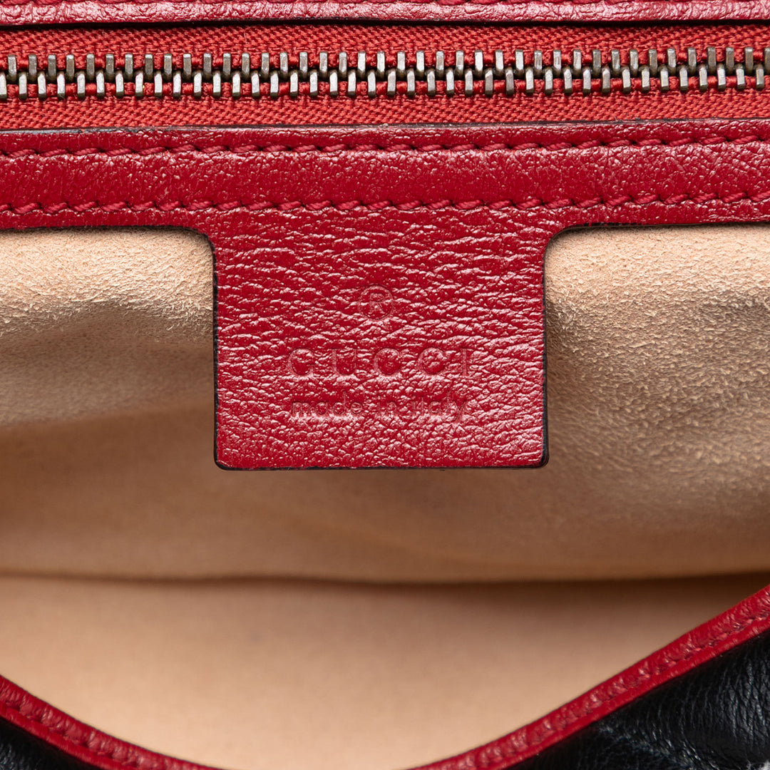 Gucci Medium GG Marmont Matelasse Diagonal Cuir Torchon Sac bandoulière