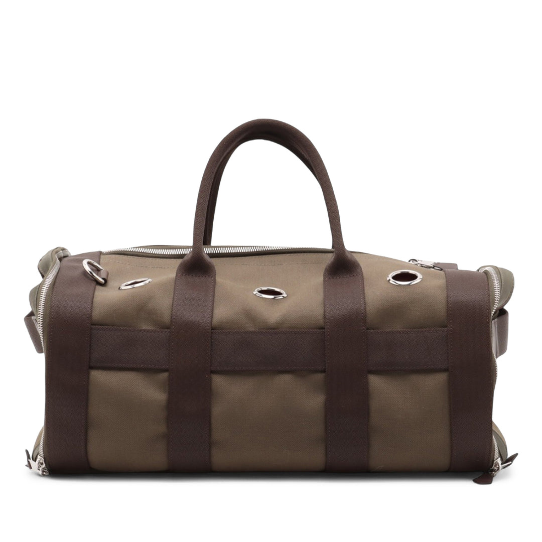 Hermès Toile Military Dog Carrier