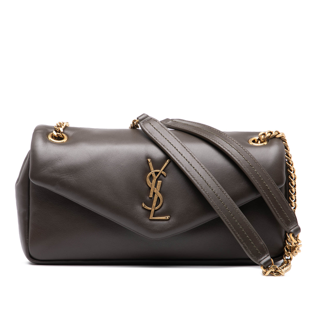Saint Laurent Small Cuir d’agneau Calypso Sac bandoulière Marron – GABY PARIS Authentique