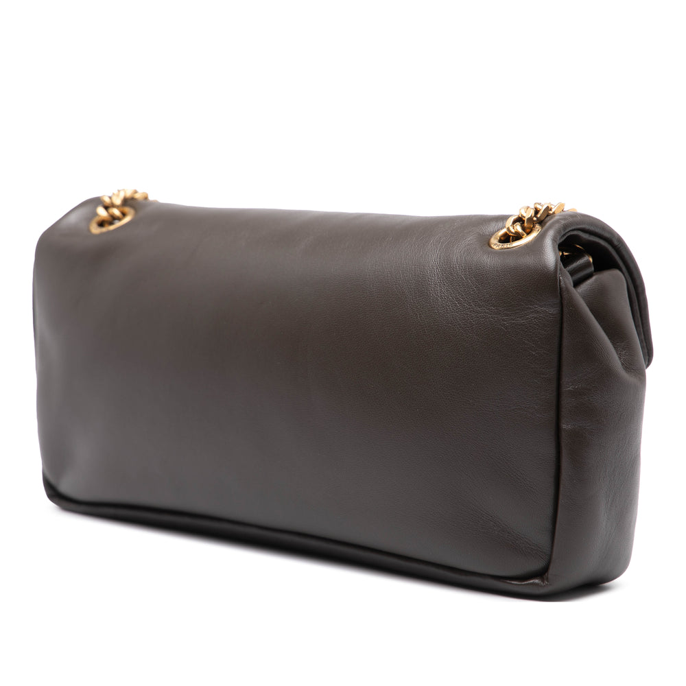 Saint Laurent Small Cuir d’agneau Calypso Sac bandoulière Marron – GABY PARIS Authentique
