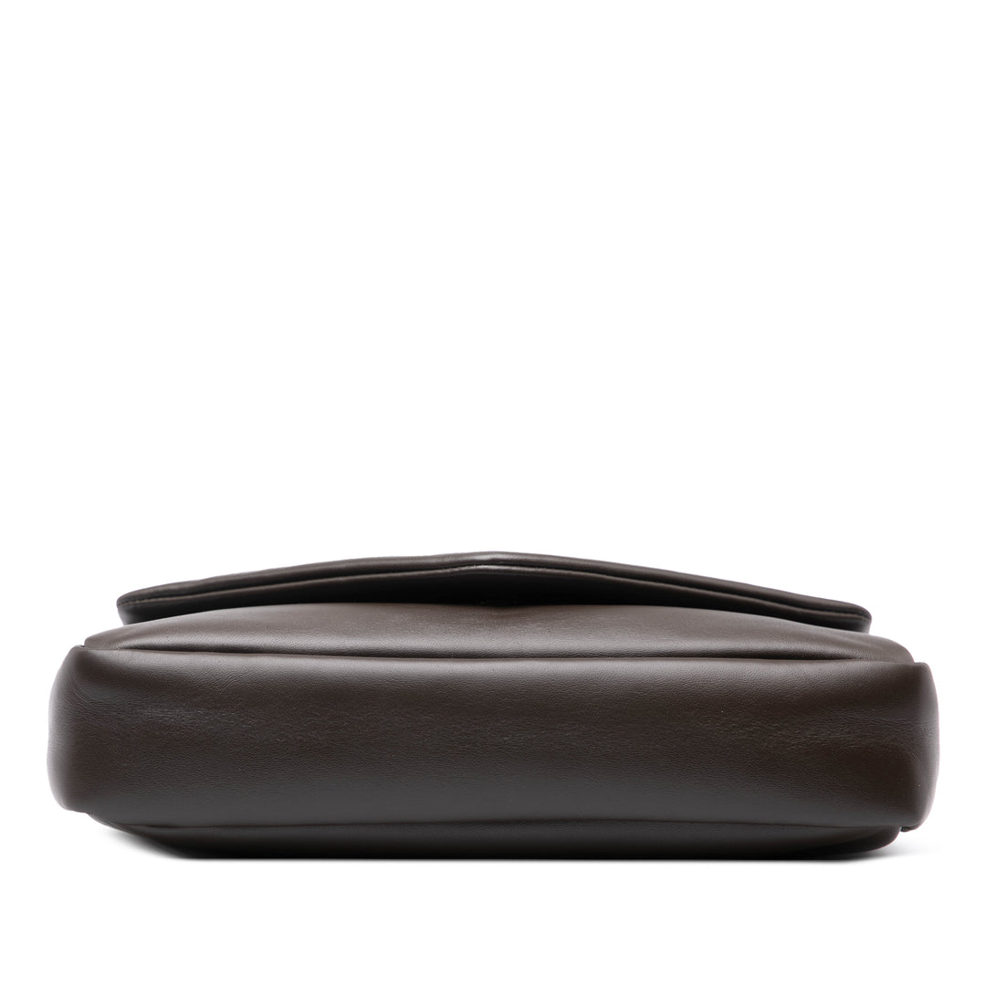 Saint Laurent Small Cuir d’agneau Calypso Sac bandoulière Marron – GABY PARIS Authentique
