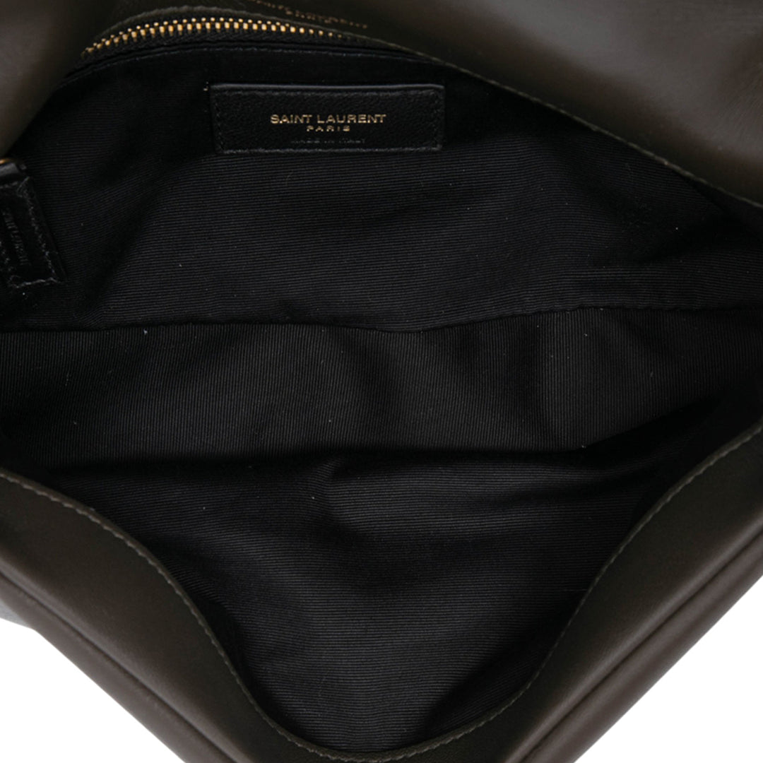 Saint Laurent Small Cuir d’agneau Calypso Sac bandoulière Marron – GABY PARIS Authentique