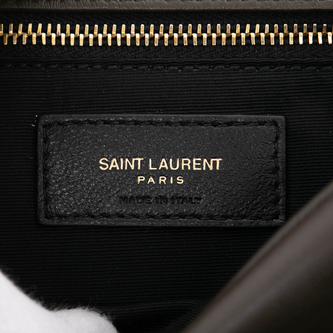 Saint Laurent Small Cuir d’agneau Calypso Sac bandoulière Marron – GABY PARIS Authentique