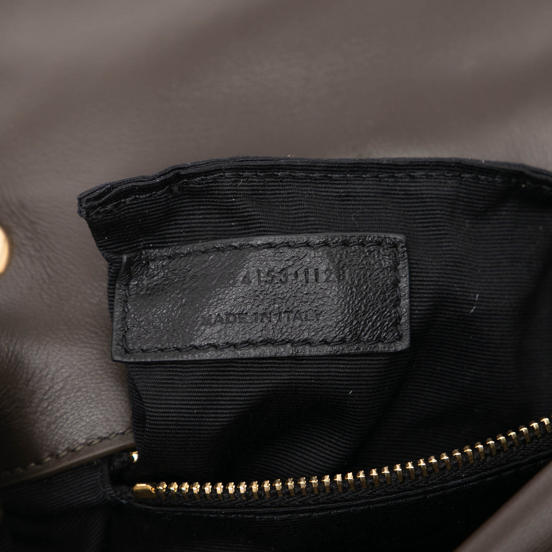 Saint Laurent Small Cuir d’agneau Calypso Sac bandoulière Marron – GABY PARIS Authentique