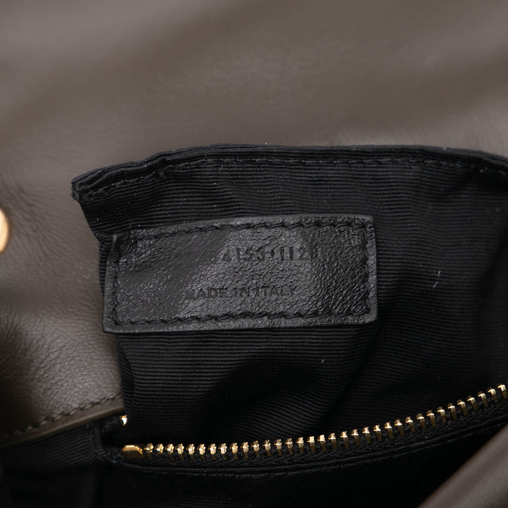Saint Laurent Small Cuir d’agneau Calypso Sac bandoulière Marron – GABY PARIS Authentique
