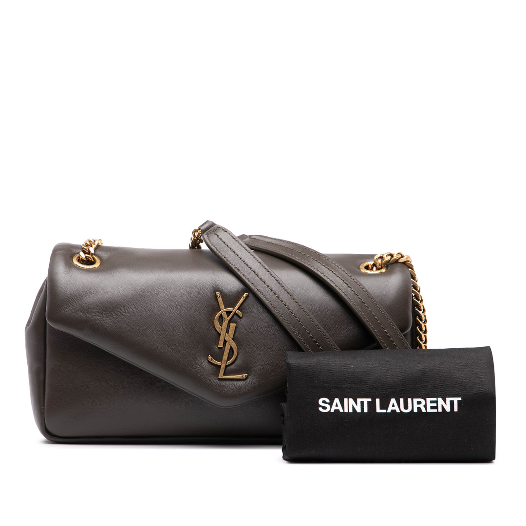 Saint Laurent Small Cuir d’agneau Calypso Sac bandoulière Marron – GABY PARIS Authentique