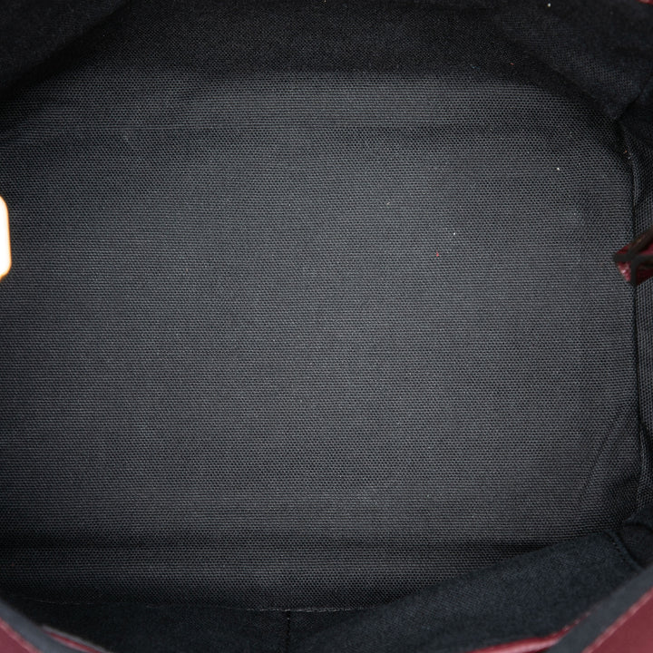Burberry Cabas Derby et House Check Canterbury Petit Cuir de veau Rouge – vue 4 – GABY PARIS