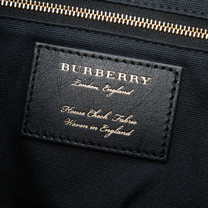 Burberry Cabas Derby et House Check Canterbury Petit Cuir de veau Rouge – vue 5 – GABY PARIS