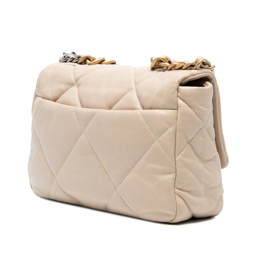 Chanel Medium Cuir d’agneau 19 Flap Marron