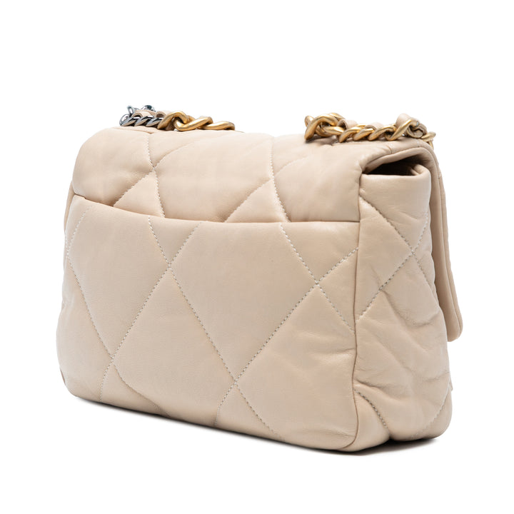 Chanel Medium Cuir d’agneau 19 Flap Marron