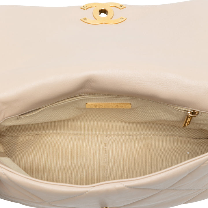 Chanel Medium Cuir d’agneau 19 Flap Marron