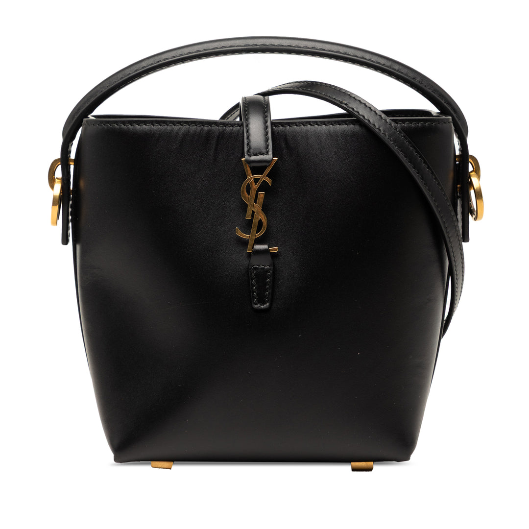 Saint Laurent Mini brillant Cuir de veau Le 37 Bucket Sac