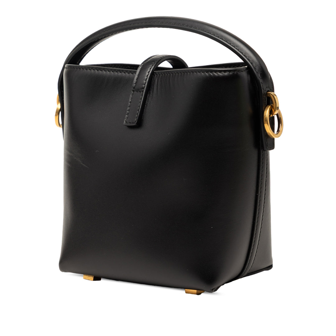 Saint Laurent Mini brillant Cuir de veau Le 37 Bucket Sac