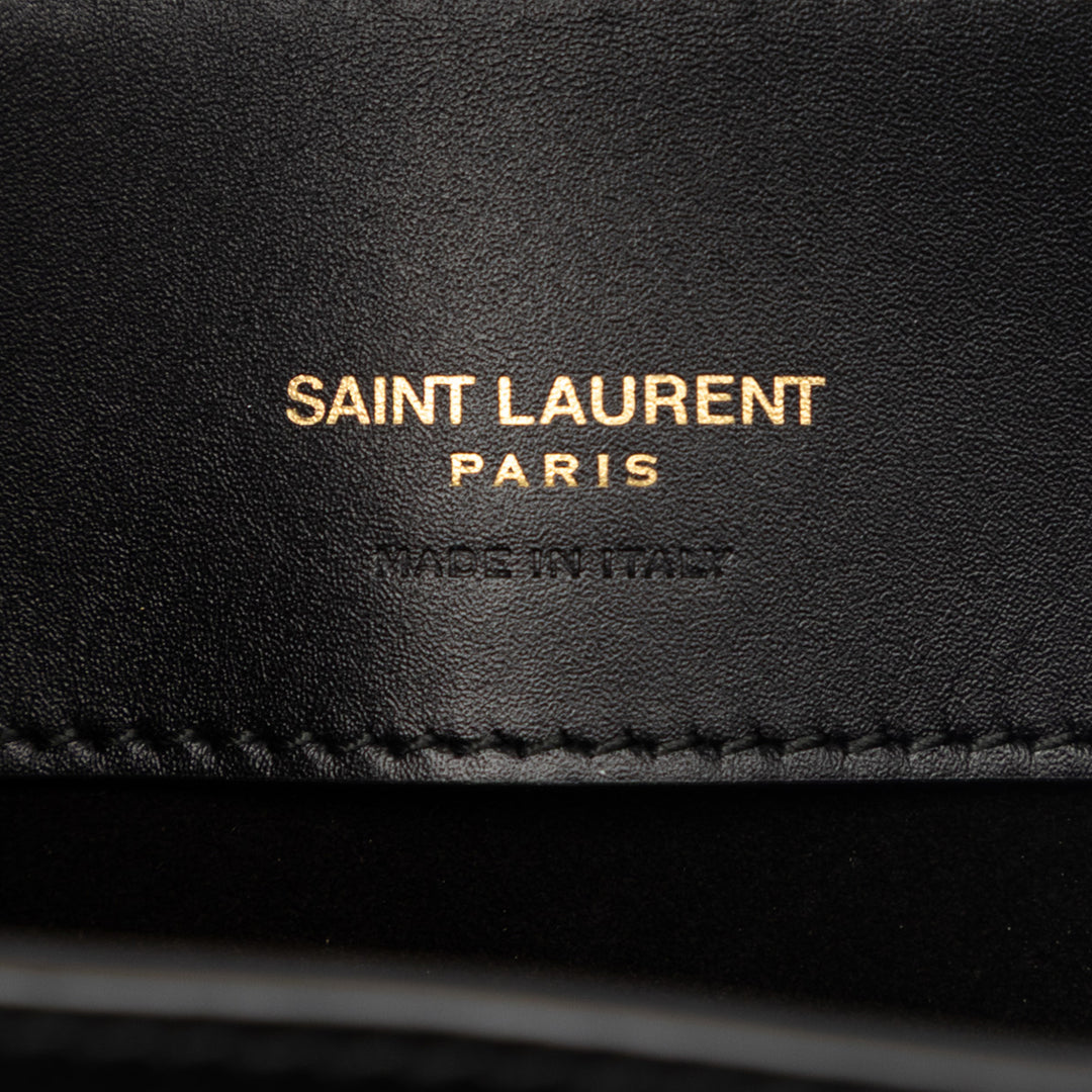 Saint Laurent Mini brillant Cuir de veau Le 37 Bucket Sac